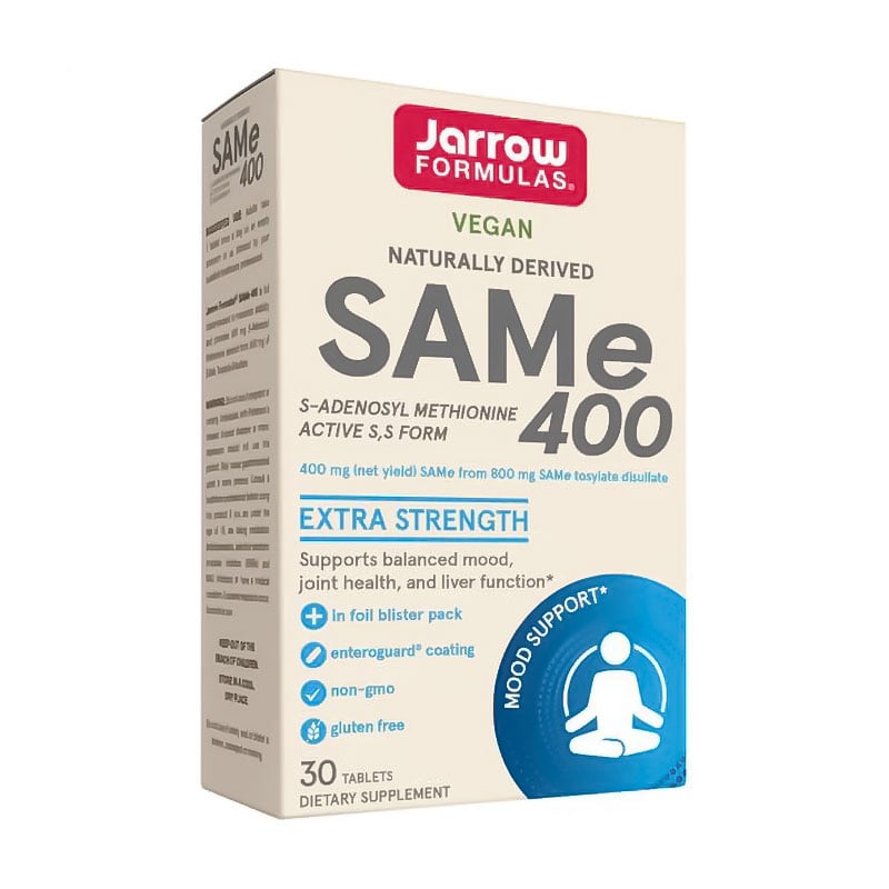 Уцінка! S-Аденозилметіонін Jarrow Formulas Vegan SAMe 400 мг, 30 таблеток